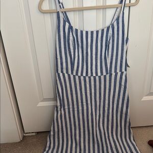 Blue and White Striped Dress NWT